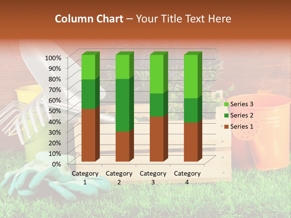 Dirt Leaf Flowerpot PowerPoint Template