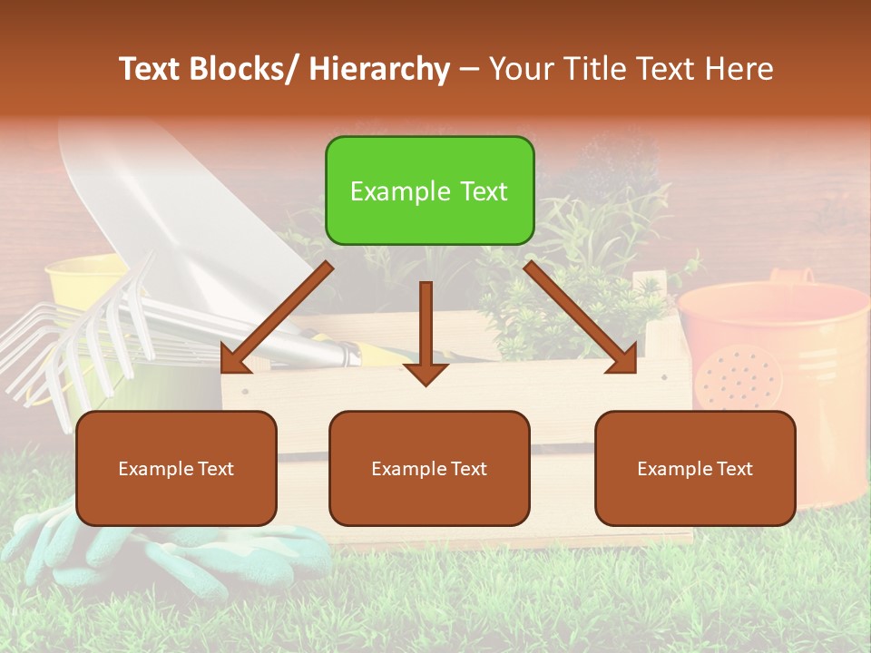 Dirt Leaf Flowerpot PowerPoint Template