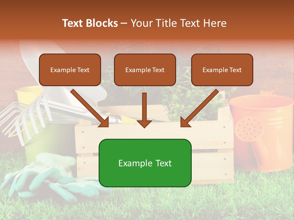 Dirt Leaf Flowerpot PowerPoint Template