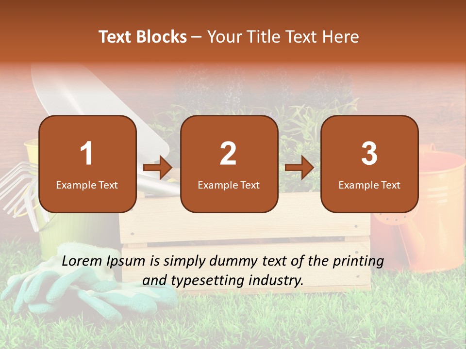Dirt Leaf Flowerpot PowerPoint Template