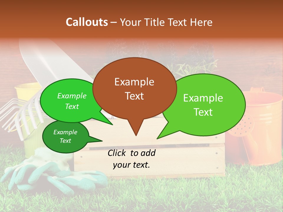 Dirt Leaf Flowerpot PowerPoint Template