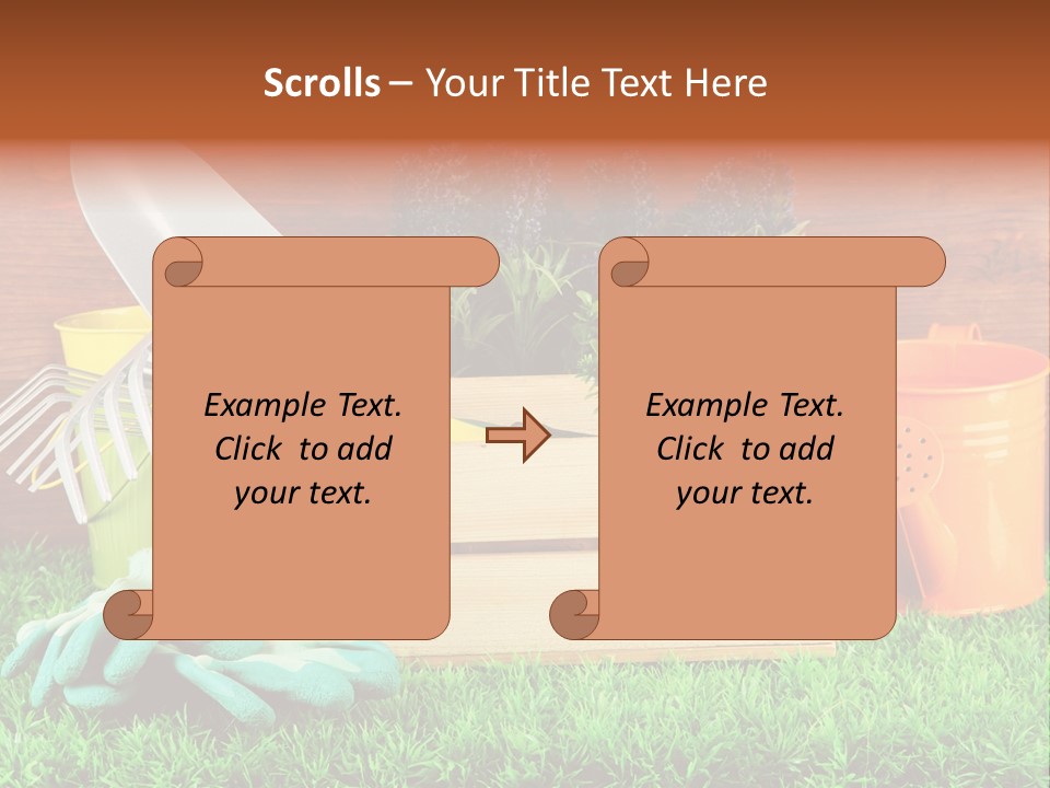 Dirt Leaf Flowerpot PowerPoint Template