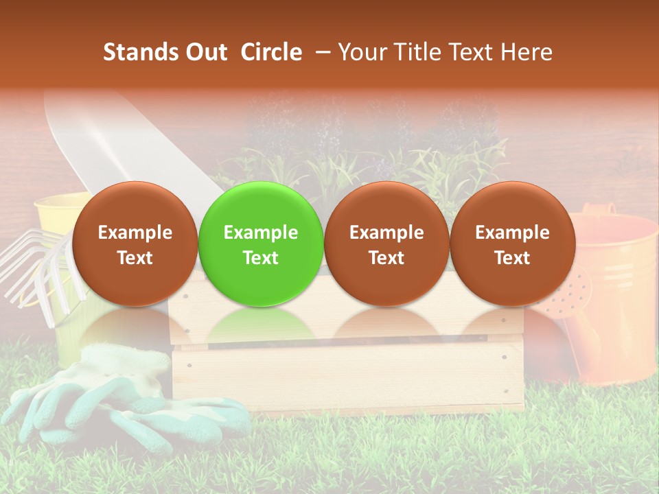 Dirt Leaf Flowerpot PowerPoint Template