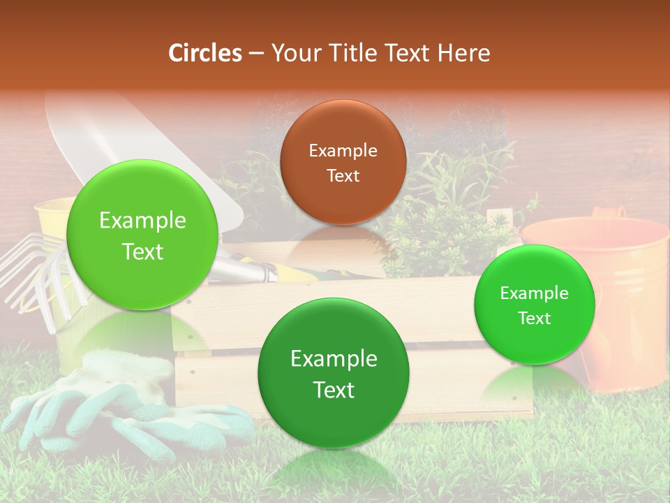 Dirt Leaf Flowerpot PowerPoint Template