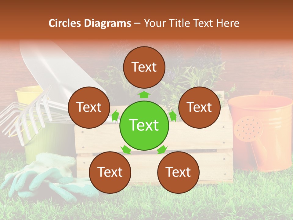 Dirt Leaf Flowerpot PowerPoint Template