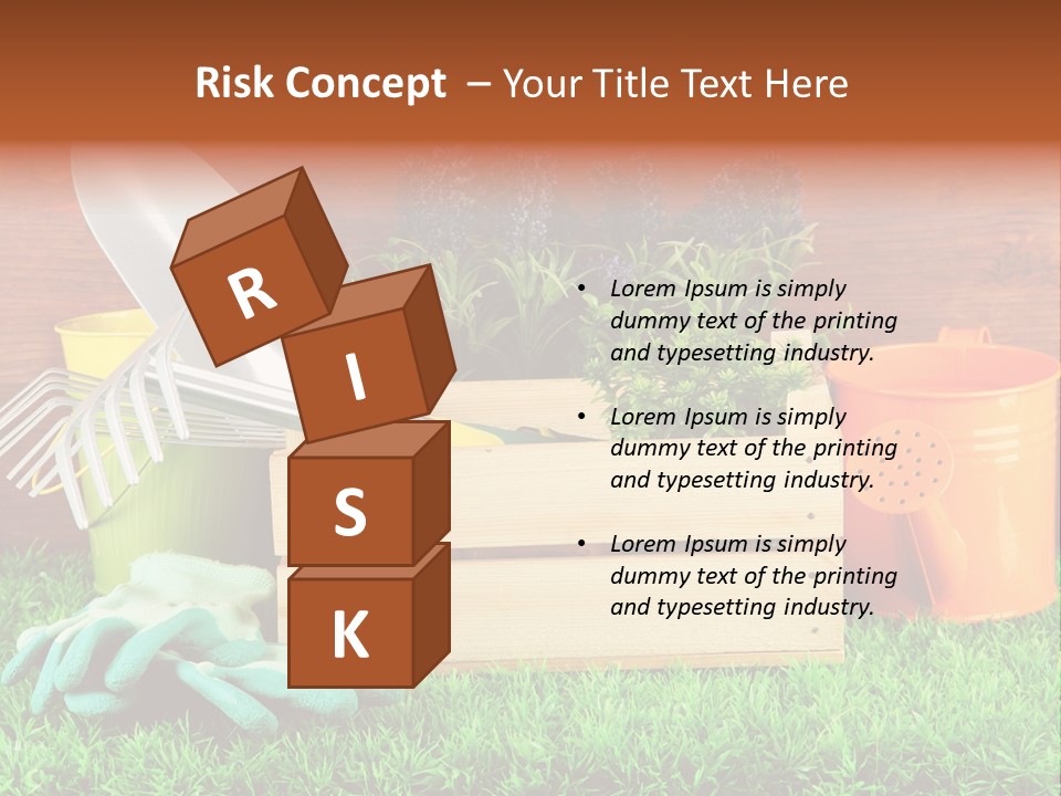 Dirt Leaf Flowerpot PowerPoint Template