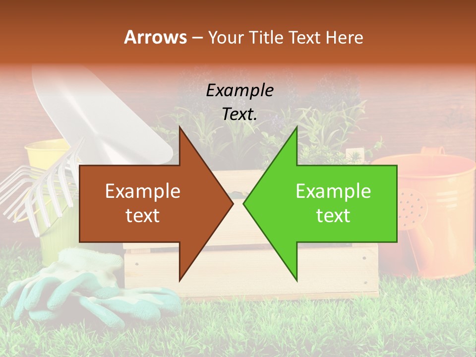 Dirt Leaf Flowerpot PowerPoint Template