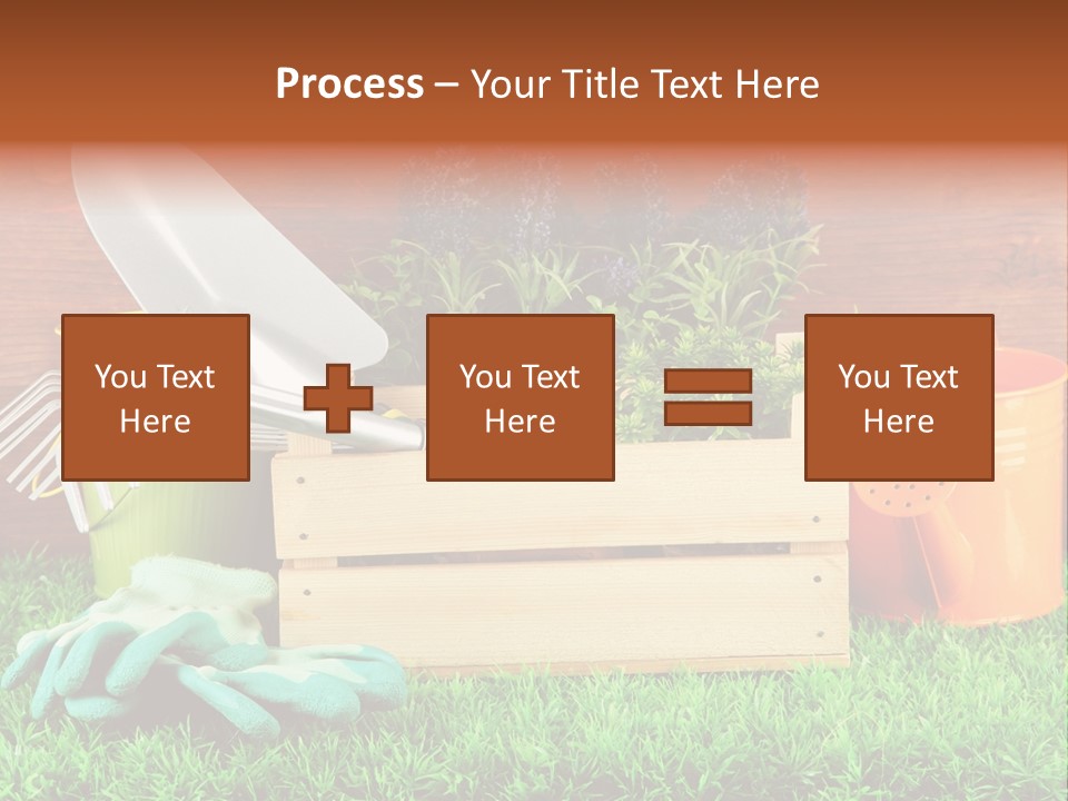 Dirt Leaf Flowerpot PowerPoint Template