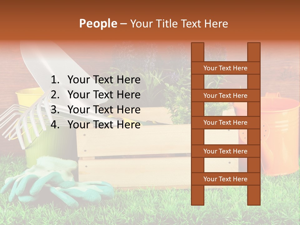 Dirt Leaf Flowerpot PowerPoint Template