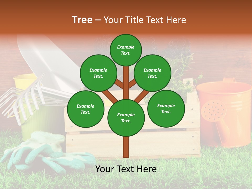 Dirt Leaf Flowerpot PowerPoint Template