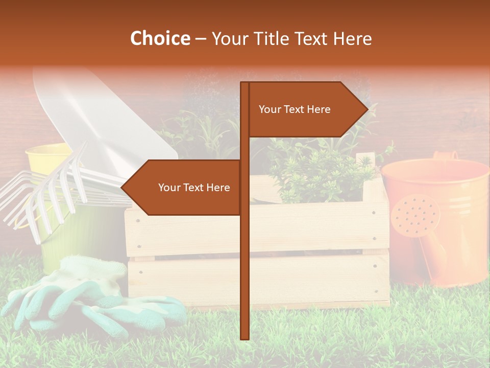 Dirt Leaf Flowerpot PowerPoint Template