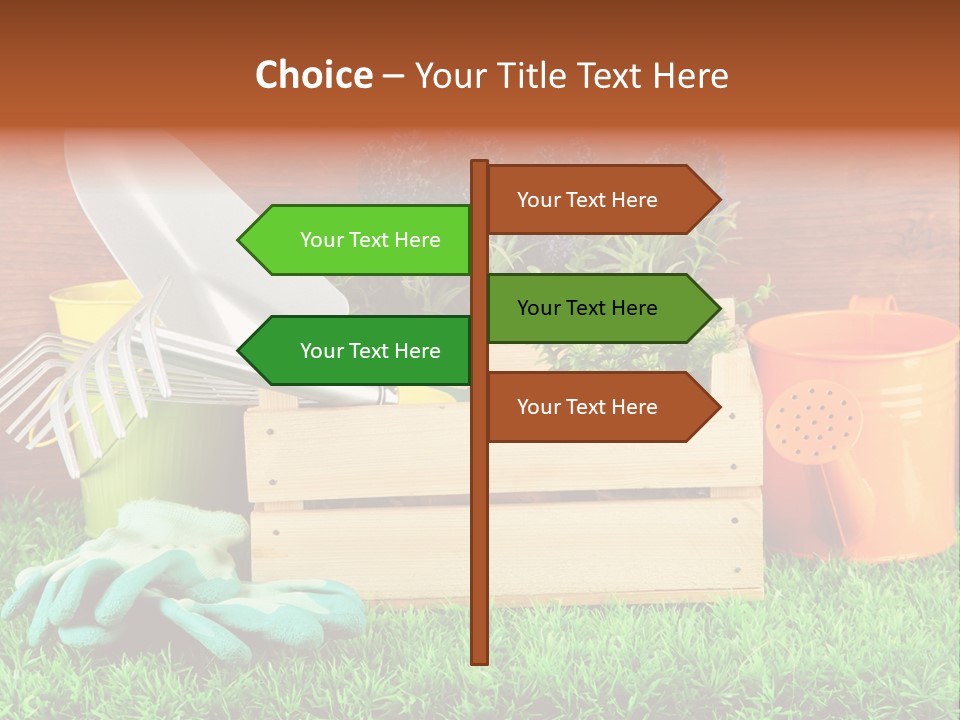 Dirt Leaf Flowerpot PowerPoint Template