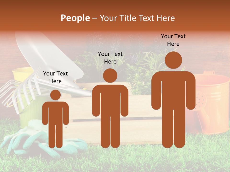 Dirt Leaf Flowerpot PowerPoint Template