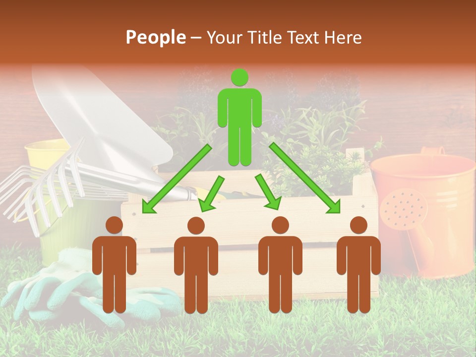 Dirt Leaf Flowerpot PowerPoint Template