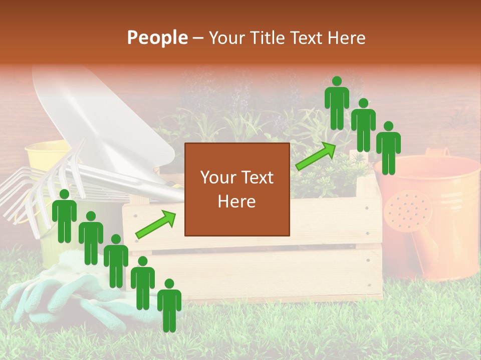 Dirt Leaf Flowerpot PowerPoint Template