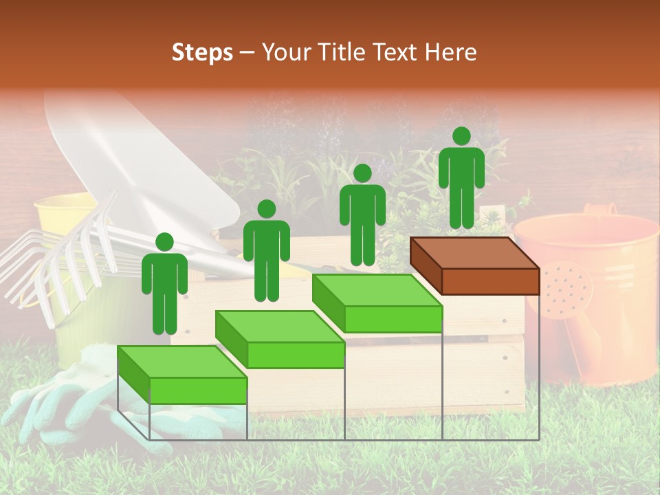 Dirt Leaf Flowerpot PowerPoint Template