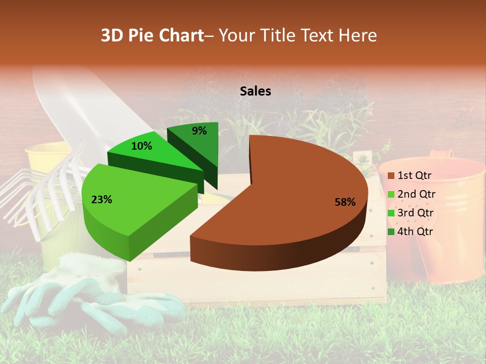 Dirt Leaf Flowerpot PowerPoint Template
