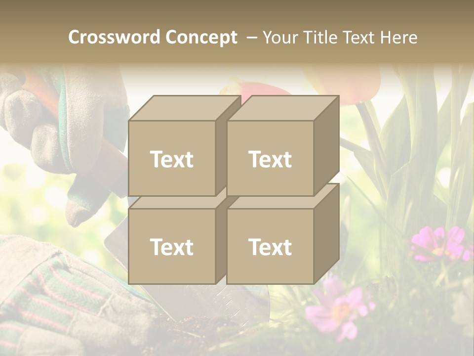 Hand Wood Plant PowerPoint Template