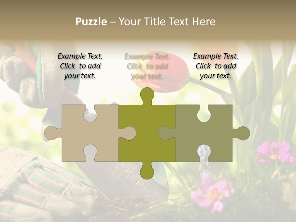 Hand Wood Plant PowerPoint Template