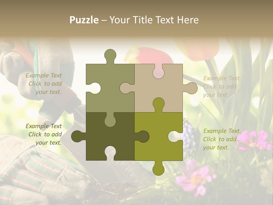 Hand Wood Plant PowerPoint Template