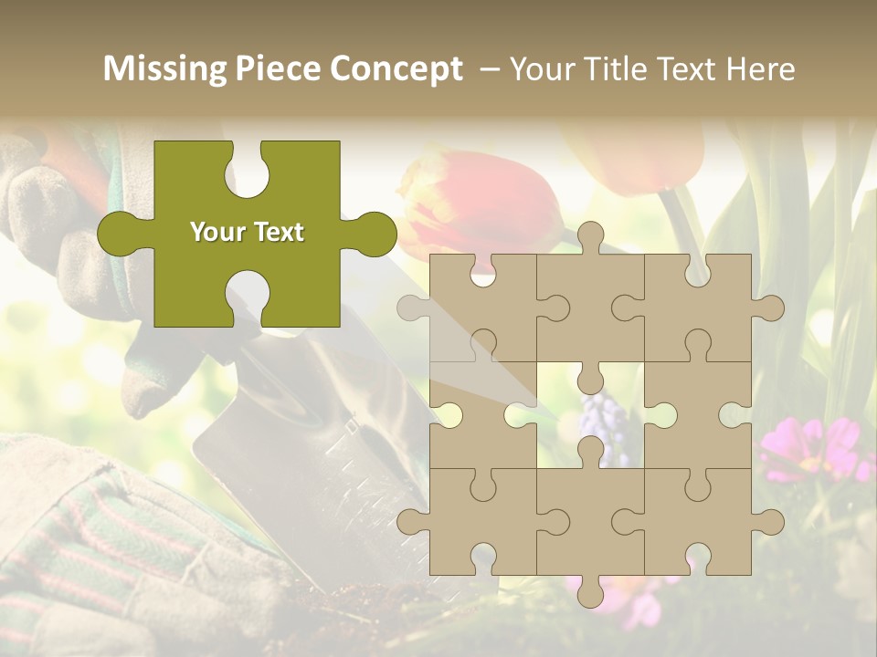 Hand Wood Plant PowerPoint Template