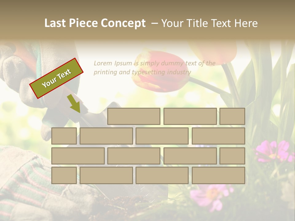 Hand Wood Plant PowerPoint Template