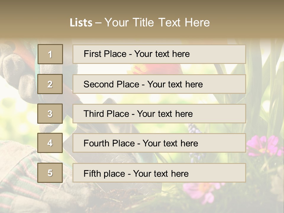 Hand Wood Plant PowerPoint Template