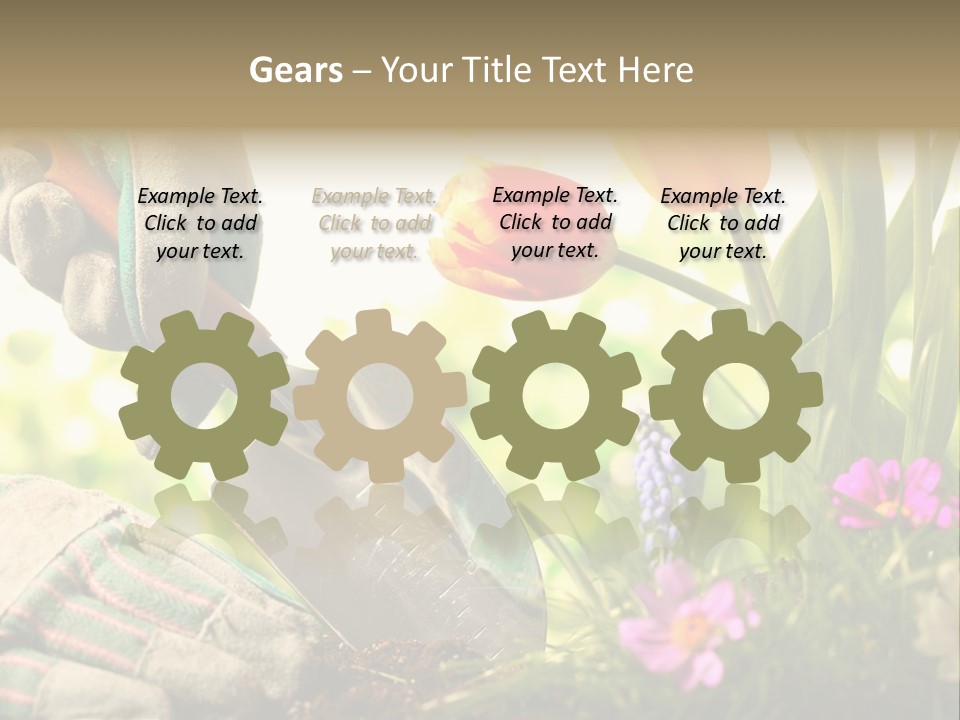 Hand Wood Plant PowerPoint Template