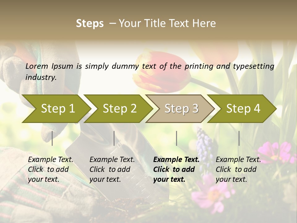 Hand Wood Plant PowerPoint Template