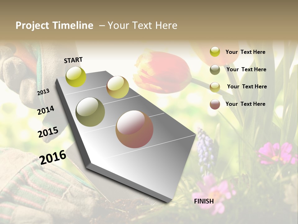 Hand Wood Plant PowerPoint Template