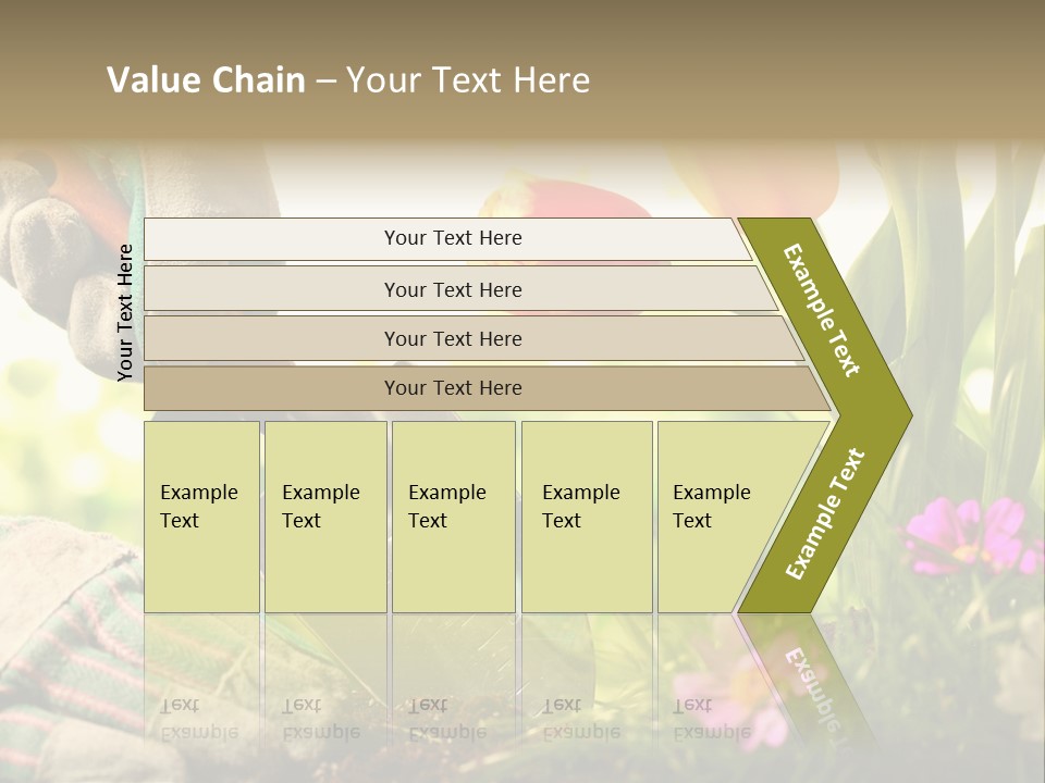 Hand Wood Plant PowerPoint Template