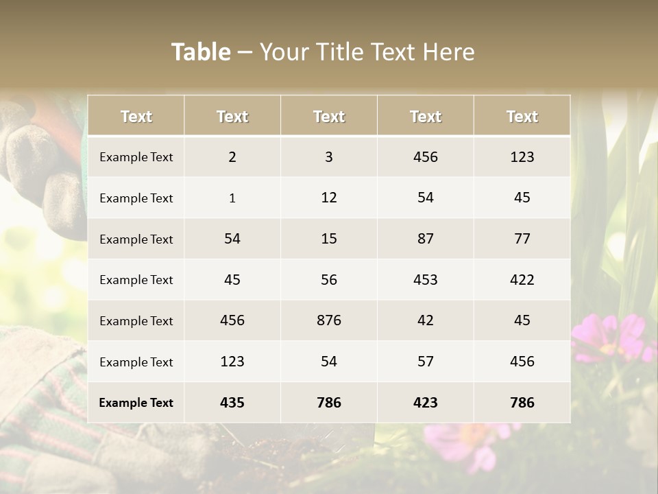 Hand Wood Plant PowerPoint Template