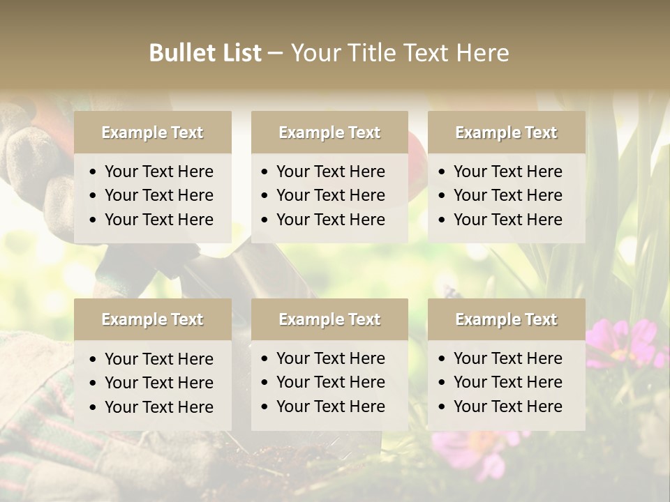 Hand Wood Plant PowerPoint Template