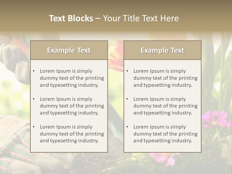 Hand Wood Plant PowerPoint Template