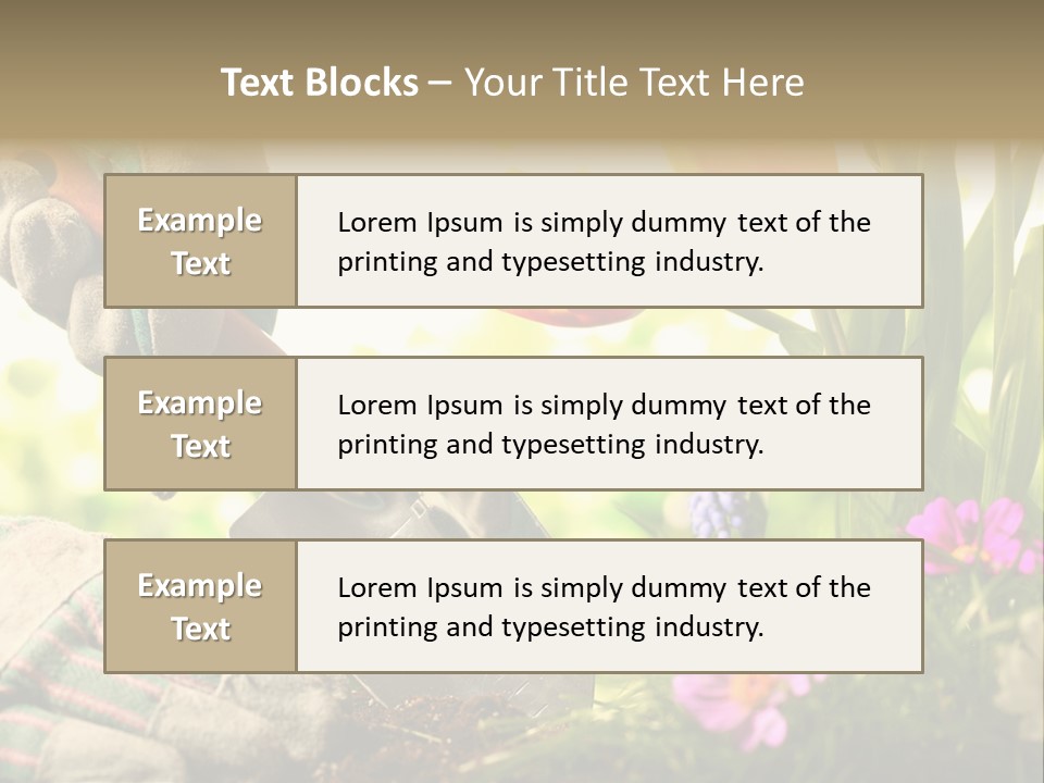 Hand Wood Plant PowerPoint Template
