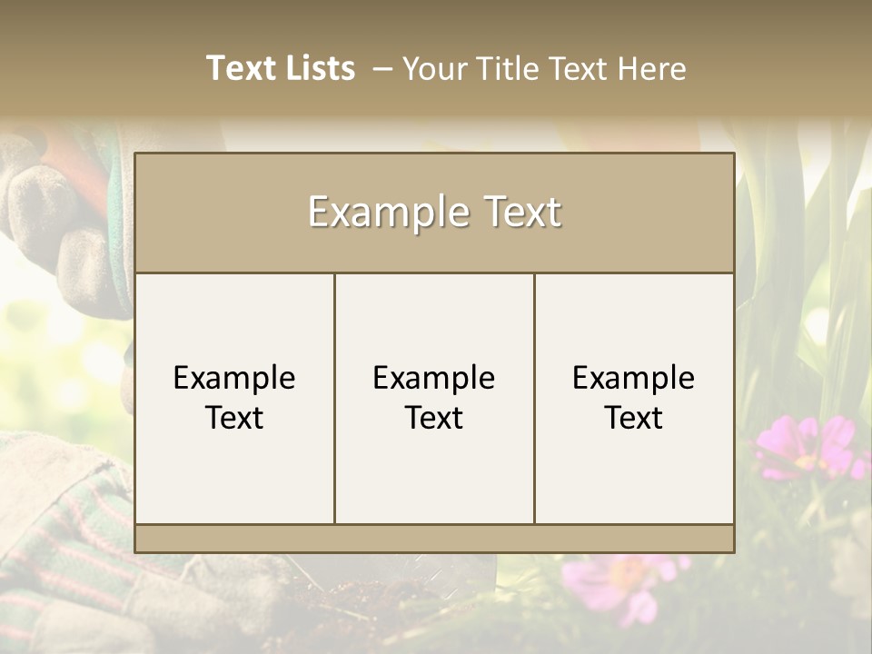 Hand Wood Plant PowerPoint Template