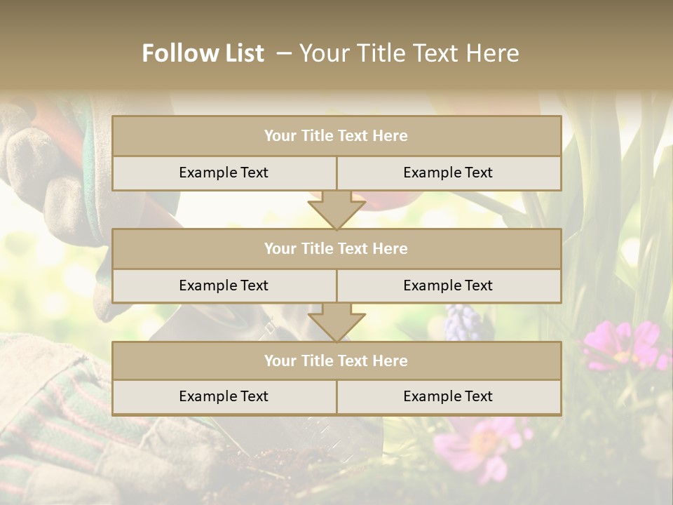 Hand Wood Plant PowerPoint Template