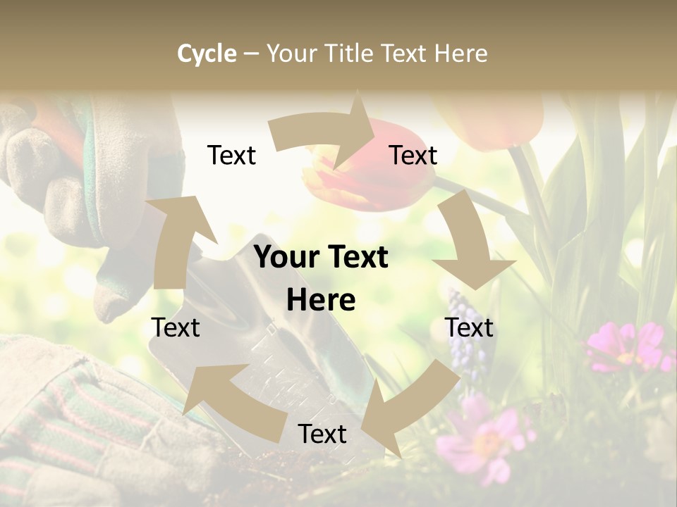 Hand Wood Plant PowerPoint Template
