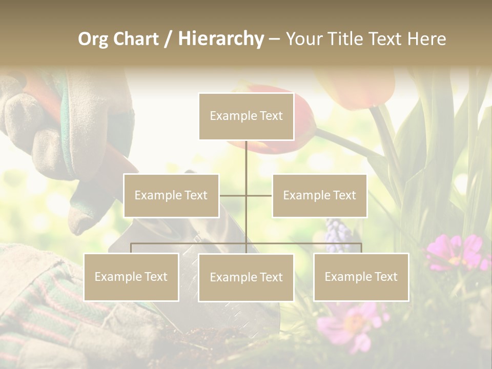 Hand Wood Plant PowerPoint Template