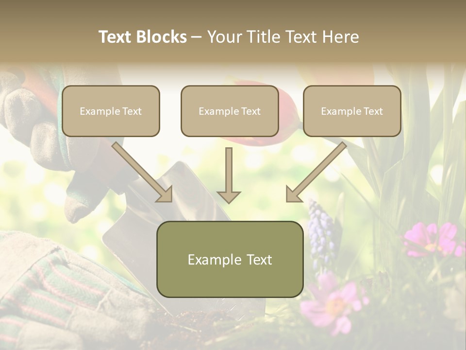 Hand Wood Plant PowerPoint Template