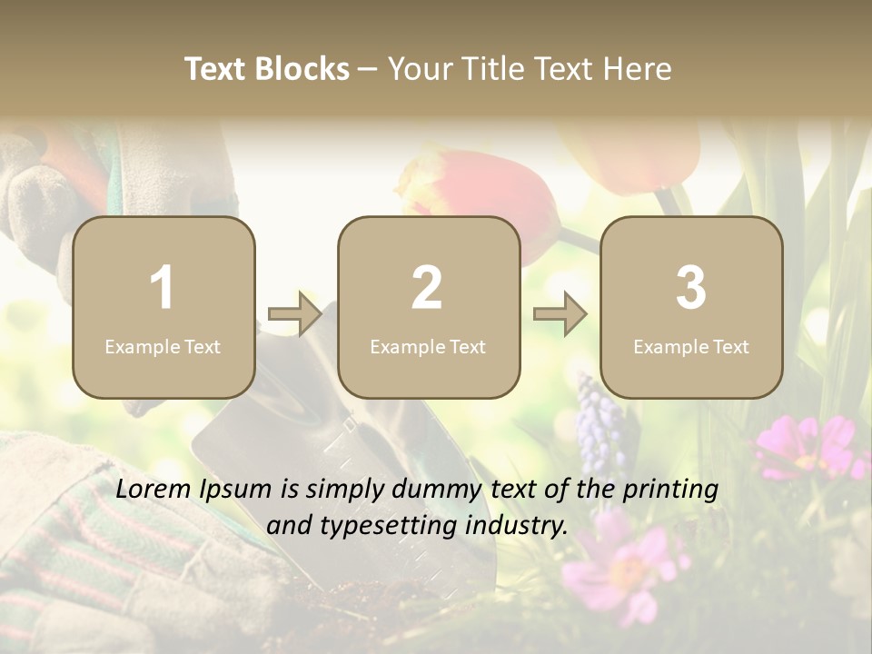 Hand Wood Plant PowerPoint Template