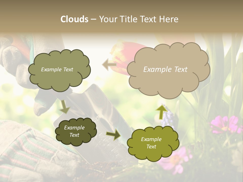 Hand Wood Plant PowerPoint Template