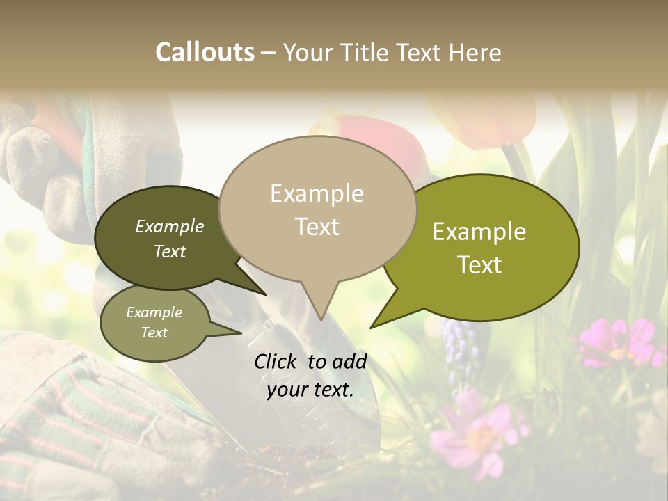 Hand Wood Plant PowerPoint Template