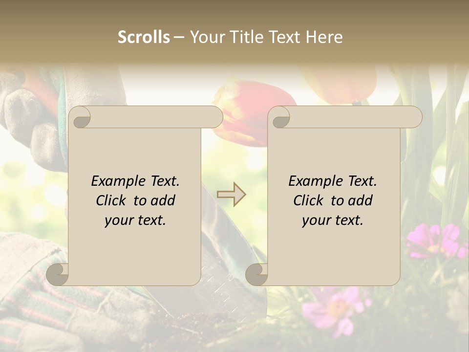 Hand Wood Plant PowerPoint Template