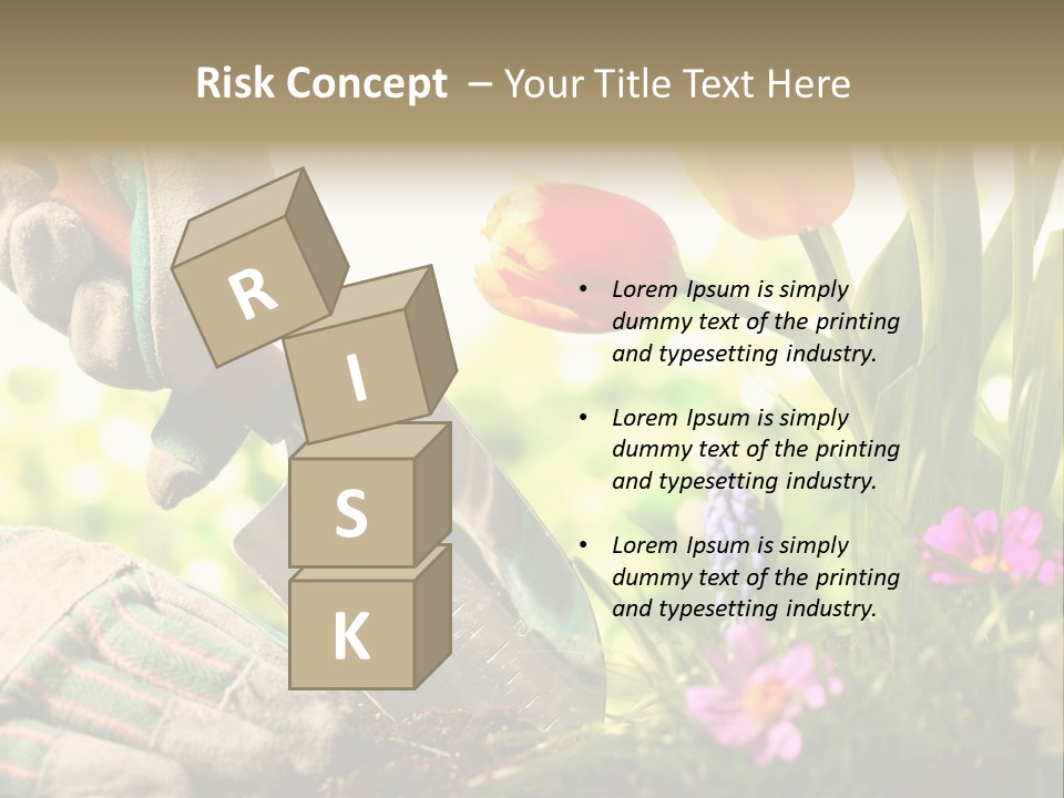 Hand Wood Plant PowerPoint Template