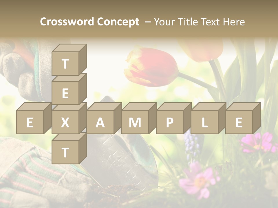 Hand Wood Plant PowerPoint Template