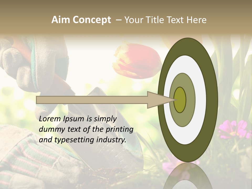 Hand Wood Plant PowerPoint Template