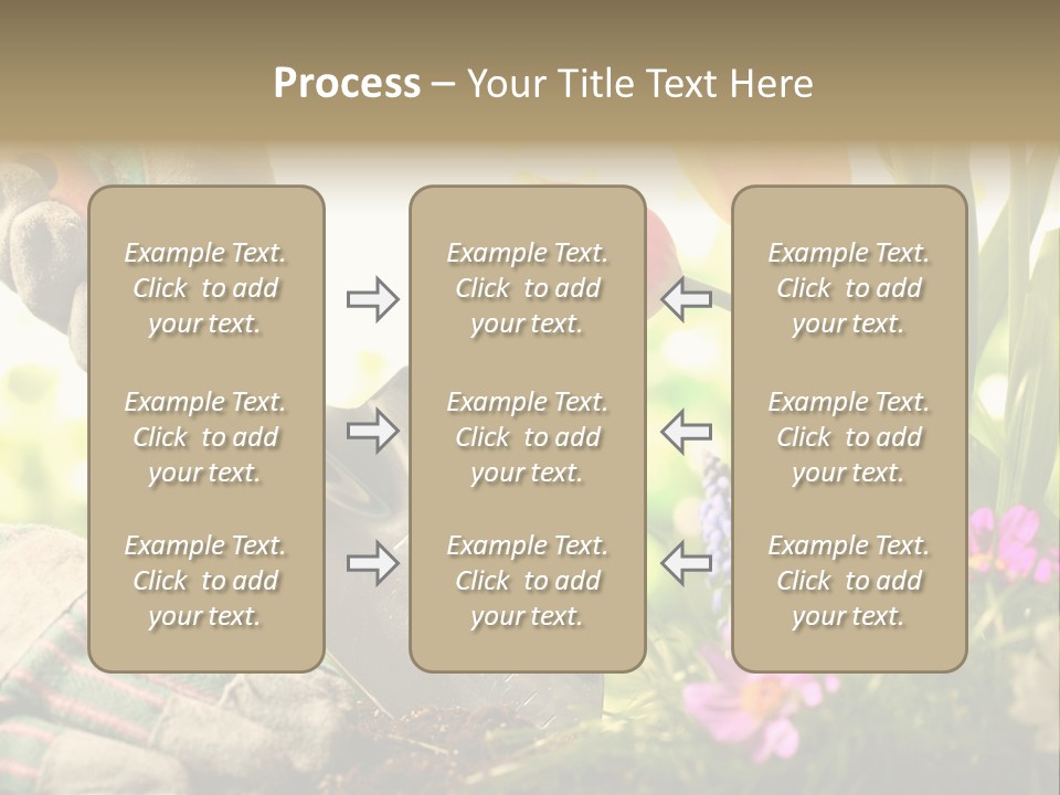 Hand Wood Plant PowerPoint Template