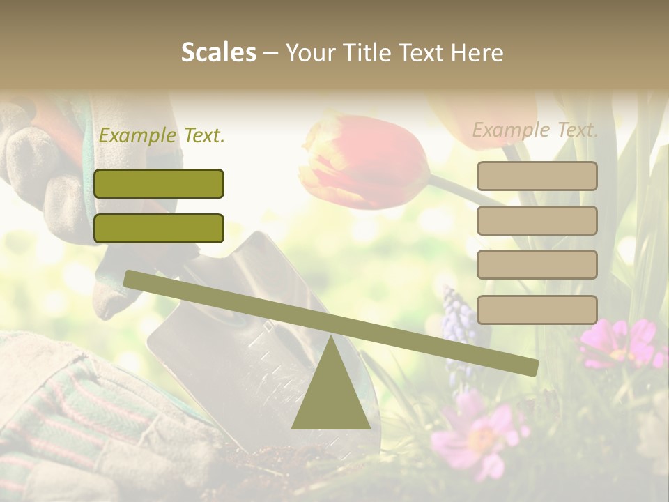Hand Wood Plant PowerPoint Template