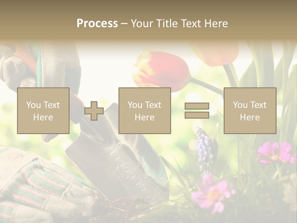 Hand Wood Plant PowerPoint Template